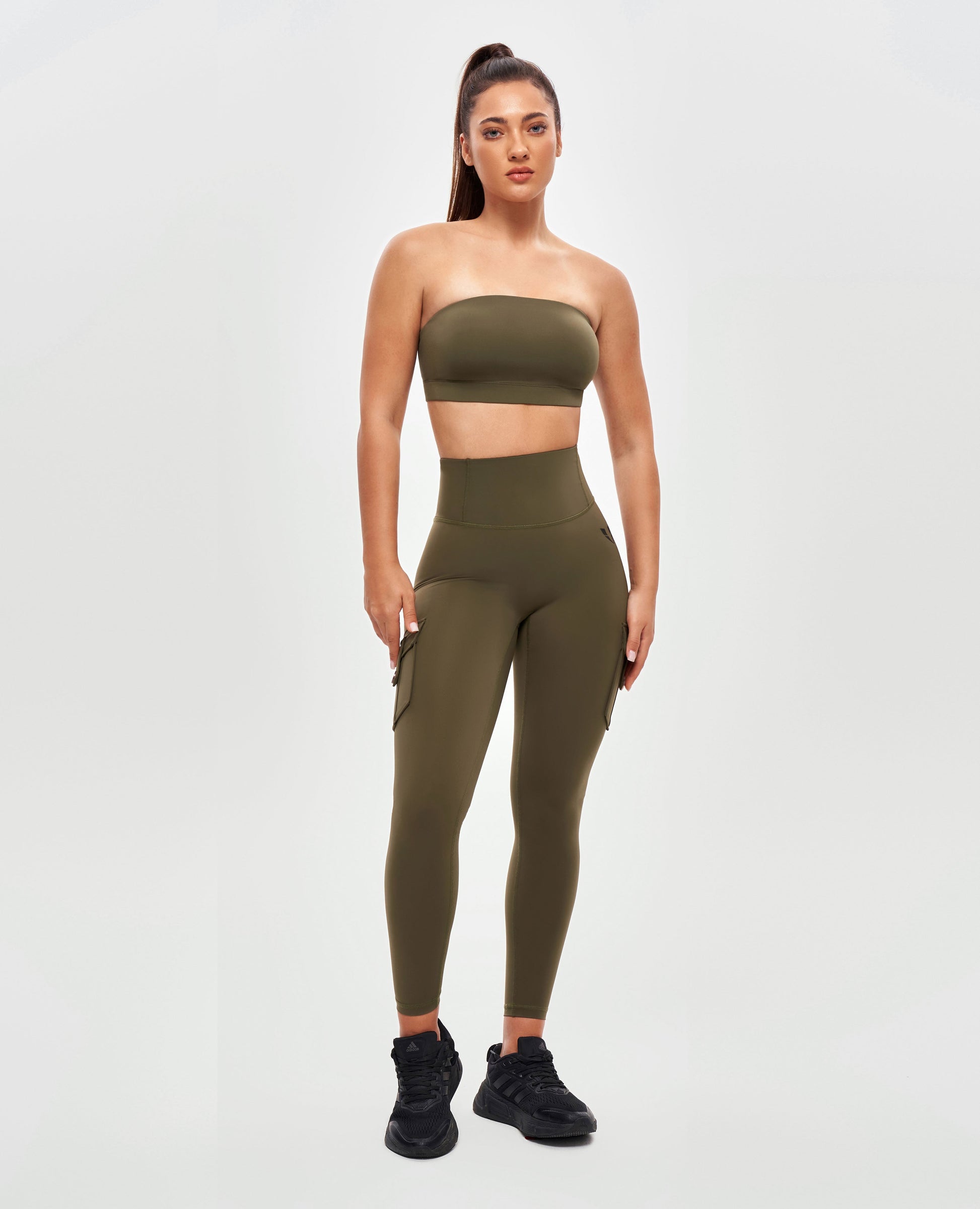 Strapless Sports Bra - Combat Green
