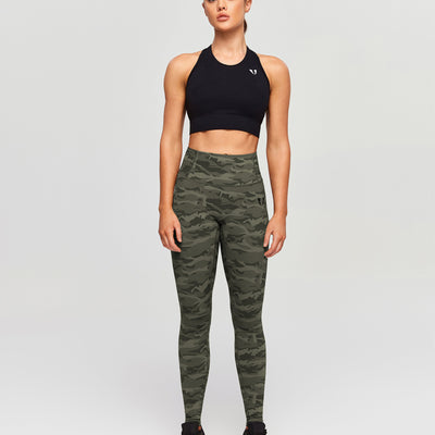 Scrunch Butt Leggings - Moss Green Camo