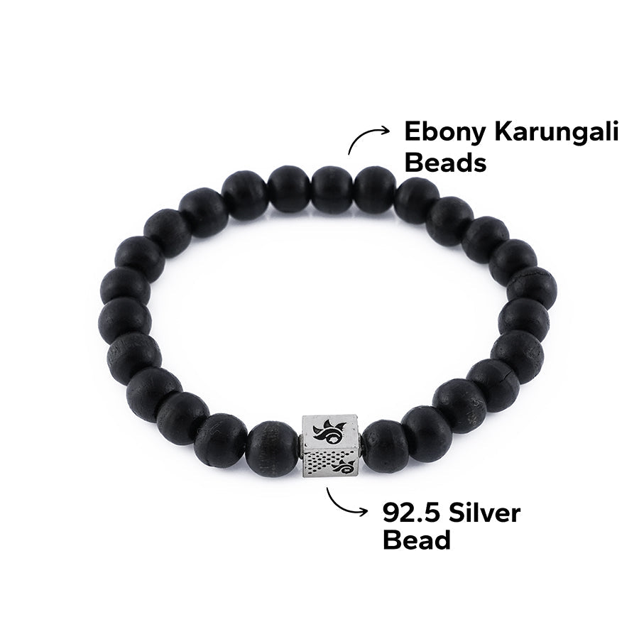 Ebony Karungali Beads Bracelet