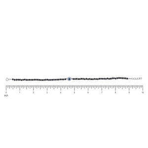 Evil Eye and Blue Beads Silver Double Line Anklets for Women