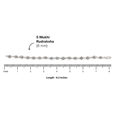 Om Silver Beads Bracelet