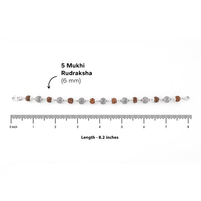 Pure Rudraksha Silver Rakhi