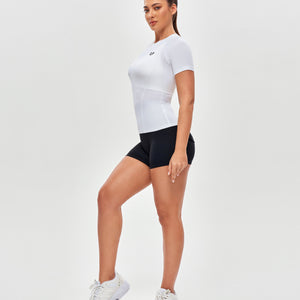 Round Neck Athletic T-shirt - White