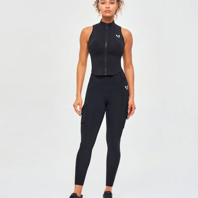 ZIP TANK TOP - Black