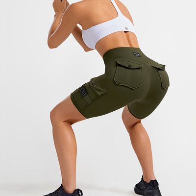 Active Cargo Shorts - Dark Olive Green