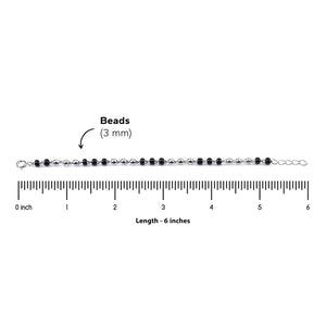 Real Black and Silver Beads Nazariya for Kids