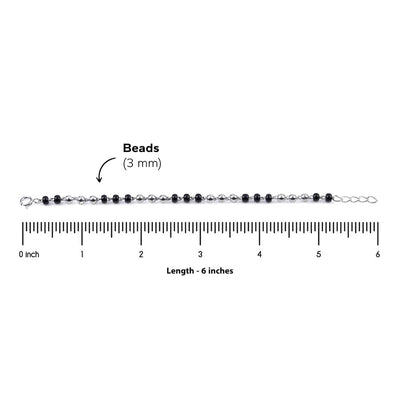 Real Black and Silver Beads Nazariya for Kids