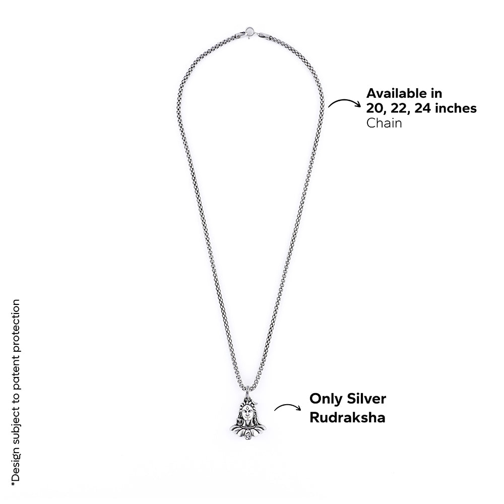 Adiyogi Pendant with Chain Silver 92.5