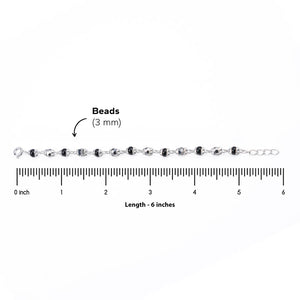 Black and Silver Alternate Beads Nazariya for Kids