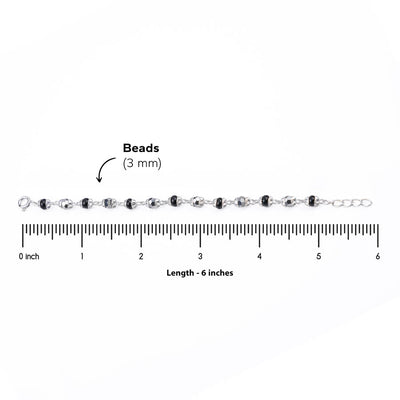 Black and Silver Alternate Beads Nazariya for Kids