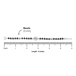 Black beads silver designer nazariya for kids