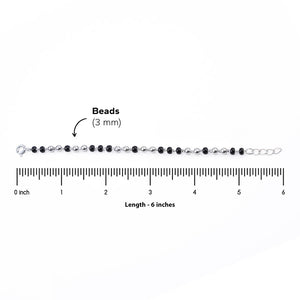 Black and Silver Beads Pattern Nazariya for Kids