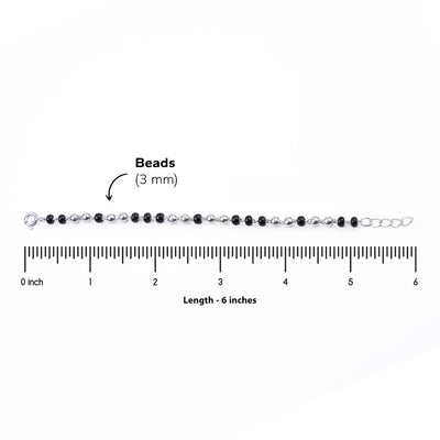 Black and Silver Beads Pattern Nazariya for Kids