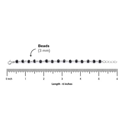 Powerful Black and Silver Beads Nazariya for Kids