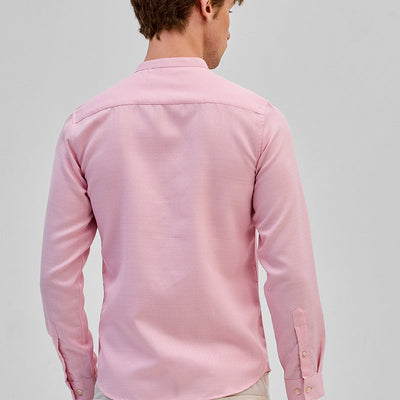 Pink Mandarin Slim Fit Shirt