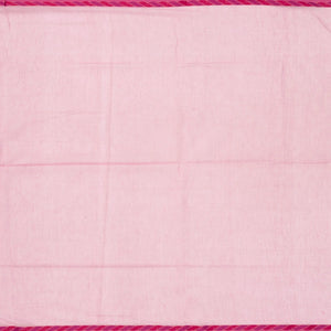 BubbleGum Pink Handloom Bengal Cotton Saree And Pink Border