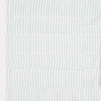 Turquoise Woven Jaipur Cotton Saree Printed With Green Floral Motifs