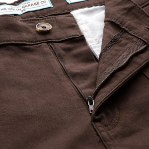 Men's Brown Relaxed Fit Solid Cargos