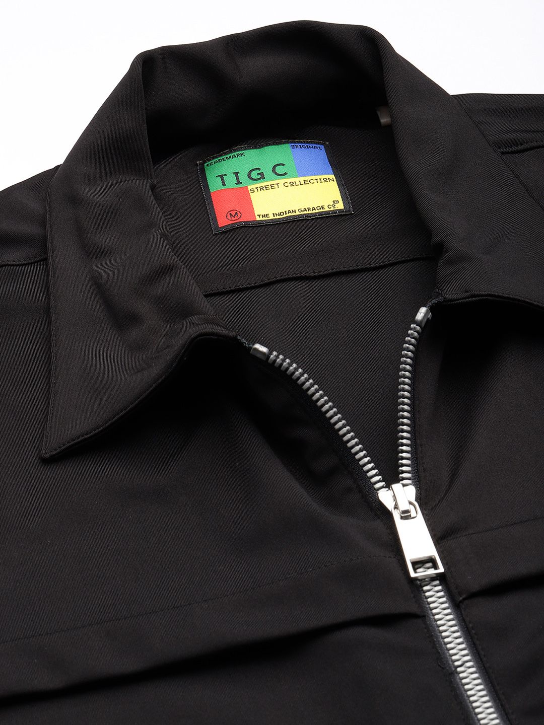 Men's Black Boxy Solid Street Wear Shirt