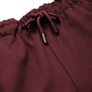 Men's Maroon Relaxed Fit Textured Cargo Joggers