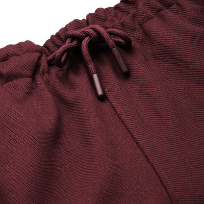 Men's Maroon Relaxed Fit Textured Cargo Joggers