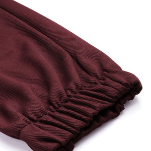 Men's Maroon Relaxed Fit Textured Cargo Joggers