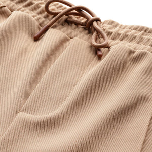 Men's Brown Relaxed Fit Printed Wide Leg Joggers
