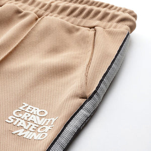 Men's Brown Relaxed Fit Printed Wide Leg Joggers