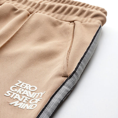 Men's Brown Relaxed Fit Printed Wide Leg Joggers