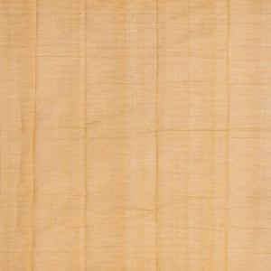 Black Handloom Kanchi Cotton Saree With Floral Buttas & Taupe Border