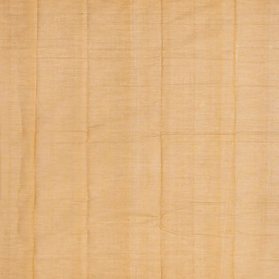 Black Handloom Kanchi Cotton Saree With Floral Buttas & Taupe Border