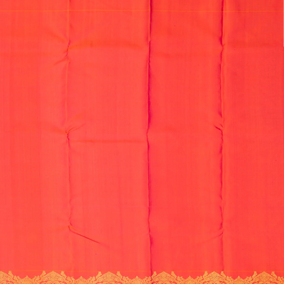 Maroon Handloom Kanchipuram Korvai Silk Saree With Mango Motifs