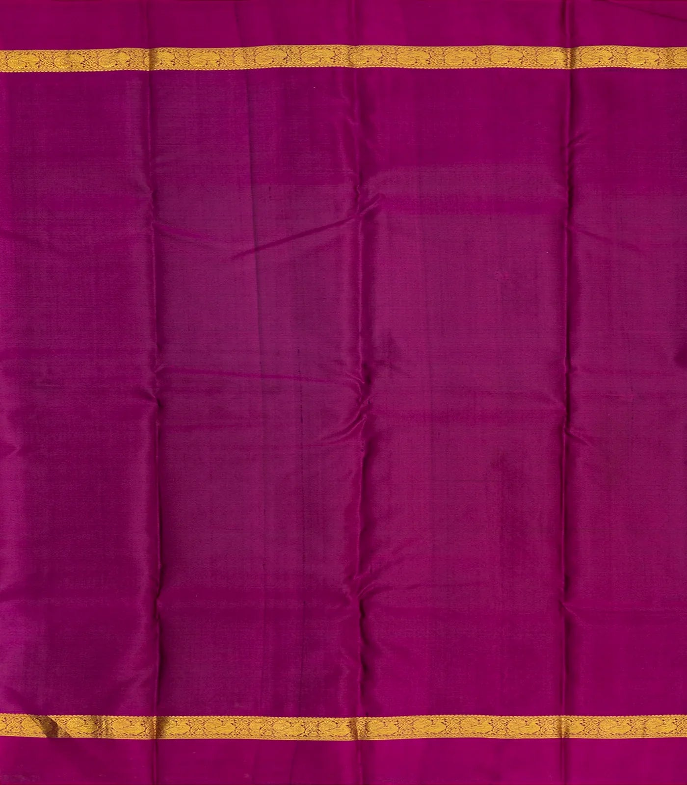 Dark Green Silk Saree With Zari Checks & Annam Buttas