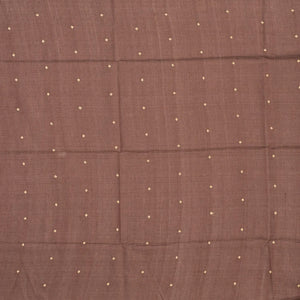 Beige Handloom Tussar Silk Saree With Printed Peacock Motifs