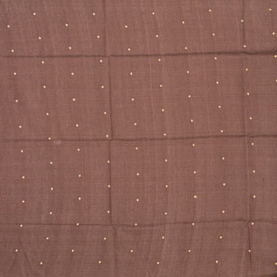 Beige Handloom Tussar Silk Saree With Printed Peacock Motifs