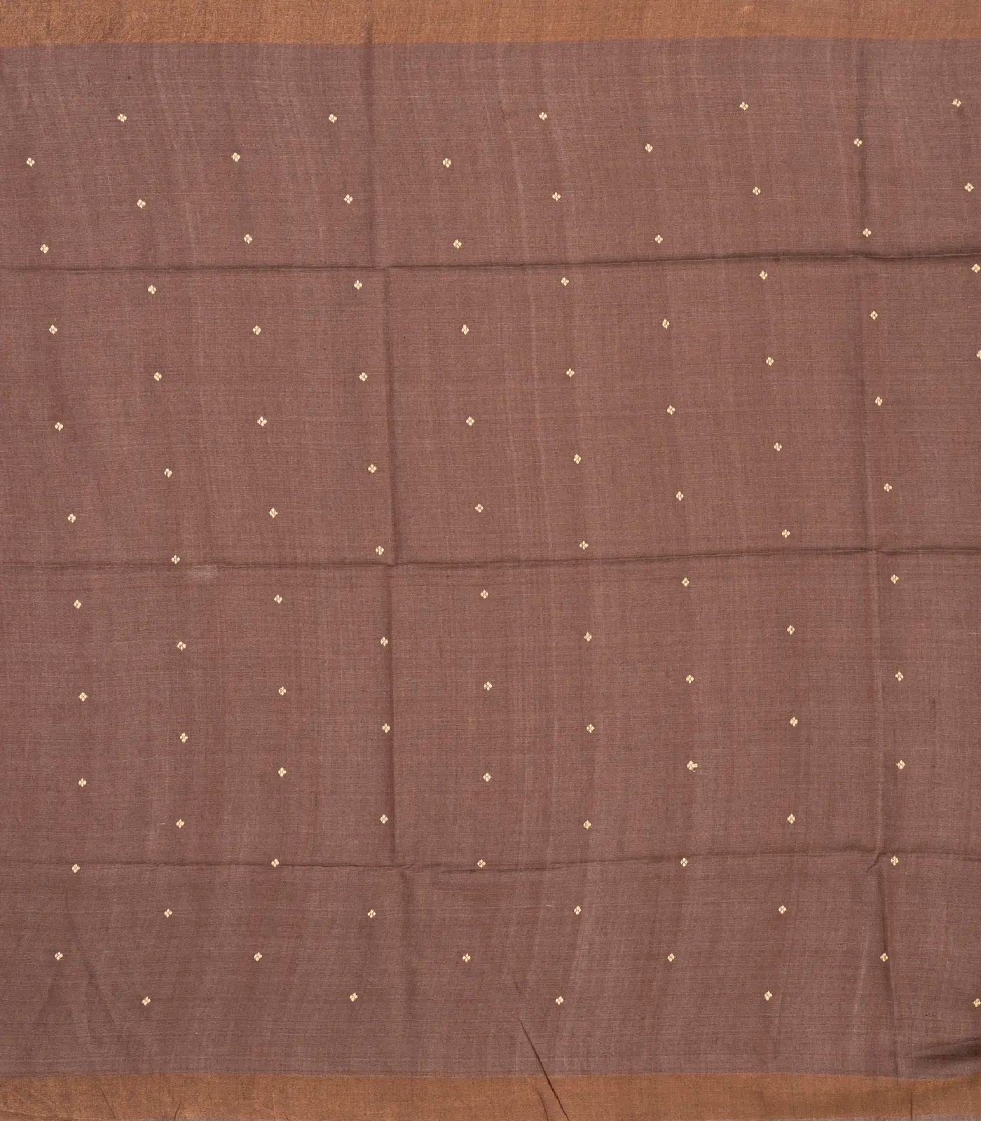 Beige Handloom Tussar Silk Saree With Printed Peacock Motifs