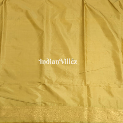 Golden Floral Theme Designer Banarasi Katan Silk Saree