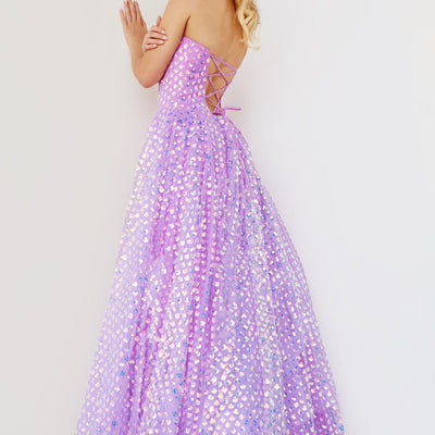 Embellished Strapless A-line Gown by Jovani 08605