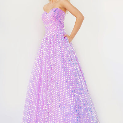 Embellished Strapless A-line Gown by Jovani 08605