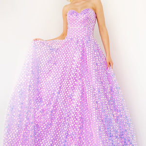 Embellished Strapless A-line Gown by Jovani 08605