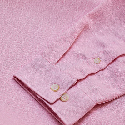 Pink Mandarin Slim Fit Shirt
