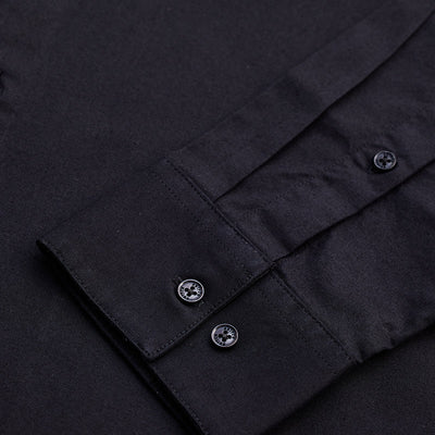 Black Stretchable Slim Fit Shirt
