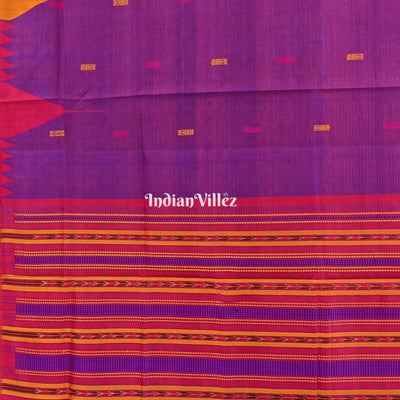 Purple Ganga-Jamuna Gopalpur Tussar Silk Saree