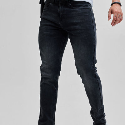 Charcoal Grey Tapered Fit Jeans