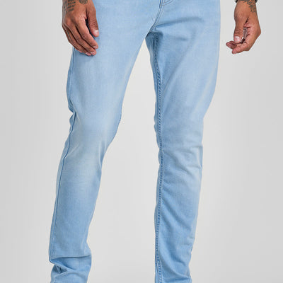 Light Blue Tapered Fit Jeans