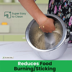 RapidCuk Tri-ply Stainless Steel Pressure Cooker, Inner Lid, Premium Quality, 3 Layer Thick Body, Heavy Bottom, 100% Safe, ISI Certified, 5 Yr Warranty, Induction & Gas, 3L/5L