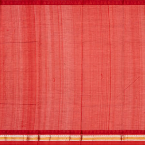 Rust Handloom Chirala Silk Cotton Saree With Chakaram Buttas