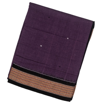 Lilac Handloom Orissa Cotton Saree With Button Motifs
