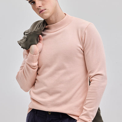 Light Pink Knitted Sweatshirt