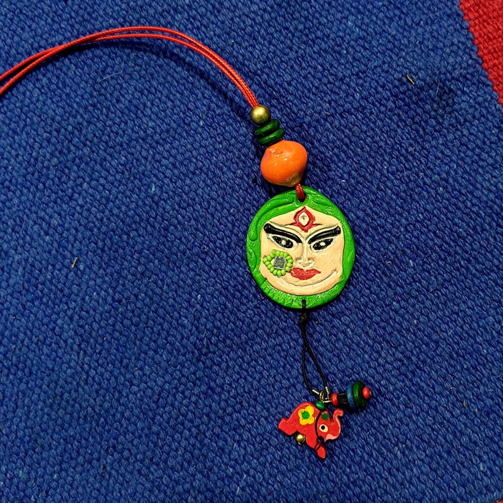 Bindurekha Clay Art Woman Necklace